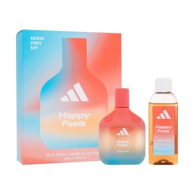 Adidas Vibes Happy Feels Dárková kazeta parfémovaná voda 100 ml + sprchový gel 100 ml