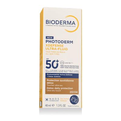 BIODERMA Photoderm Xdefense Ultra-Fluid SPF50+ Opalovací přípravek na obličej pro ženy 40 ml Odstín Shade 04