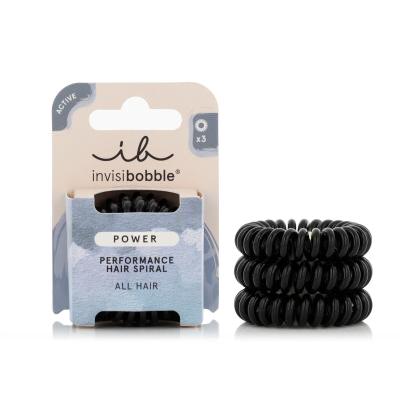 Invisibobble Power Performance Hair Spiral Gumička na vlasy pro ženy Odstín True Black - černá Set