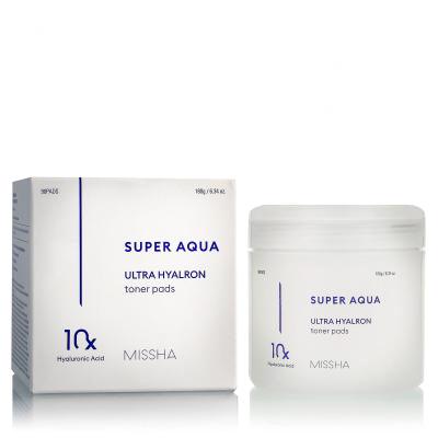 Missha Super Aqua Ultra Hyalron Toner Pads Čisticí ubrousky 90 ks