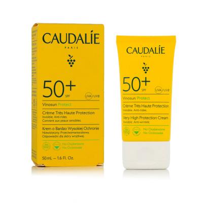 Caudalie Vinosun Protect Very High Protection Cream SPF50+ Opalovací přípravek na obličej 50 ml