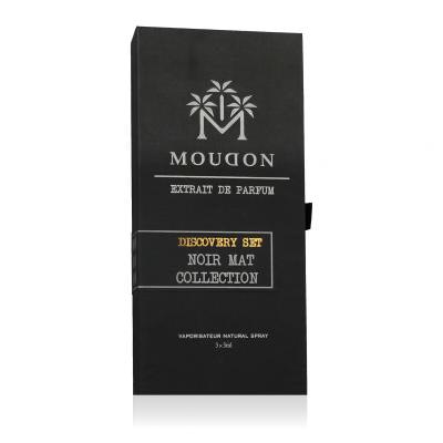 Moudon Discovery Set Noir Mat Collection Dárková kazeta parfémový extrakt Embrace 3 ml + parfémový extrakt Wisdom 3 ml + parfémový extrakt Charisma 3 ml