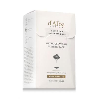 d&#039;Alba White Truffle Waterfull Vegan Sleeping Pack Pleťová maska pro ženy 12x4 ml