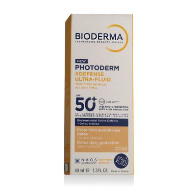BIODERMA Photoderm Xdefense Ultra-Fluid SPF50+ Opalovací přípravek na obličej pro ženy 40 ml Odstín Shade 02