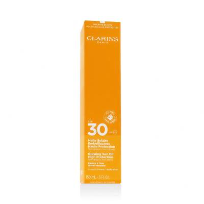 Clarins Sun Care Glowing Sun Oil SPF30 Opalovací přípravek na tělo pro ženy 150 ml