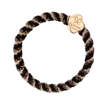 By Eloise London Woven Gold Quatrefoil Gumička na vlasy pro ženy 1 ks Odstín Golden Graphite