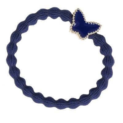By Eloise London Enamel Gold Butterfly Gumička na vlasy pro ženy 1 ks Odstín Navy