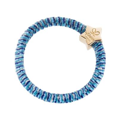 By Eloise London Velvet Gold Star Gumička na vlasy 1 ks Odstín Indigo