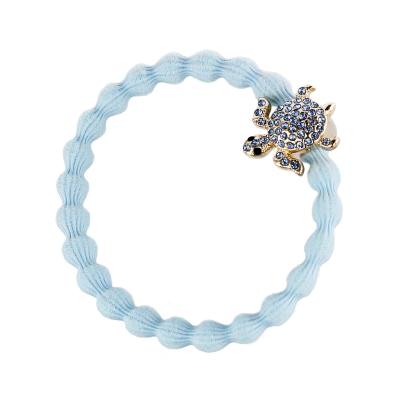 By Eloise London Bling Charms Gold Diamanté Turtle Gumička na vlasy pro ženy 1 ks Odstín Sky Blue
