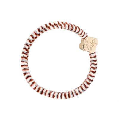 By Eloise London Velvet Gold Quatrefoil Gumička na vlasy 1 ks Odstín Soft Neutrals