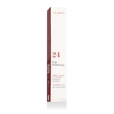 Clarins Lip Perfector Lesk na rty pro ženy 12 ml Odstín 24 fuchsia glow