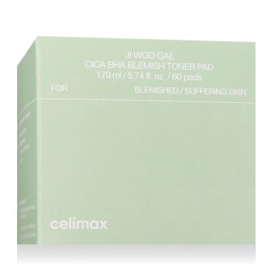 Celimax Ji Woo Gae Cica BHA Blemish Toner Pad Pleťová voda a sprej 60 ks