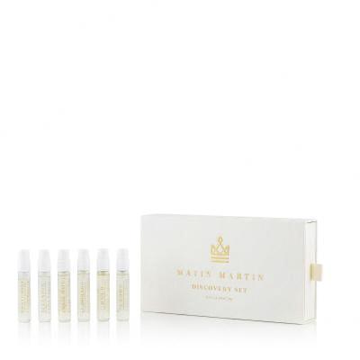 Matin Martin Discovery Set Dárková kazeta EDP Illusion 2 ml + EDP El Dorado 2 ml + EDP Raa'd 2 ml + EDP Amber Wave 2 ml + EDP Santorini 2 ml + EDP Crown 2 ml