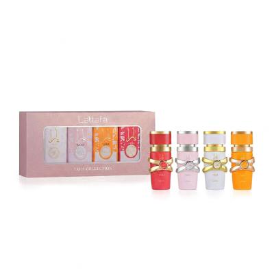 Lattafa Yara Collection Dárková kazeta EDP Yara 5 ml + EDP Yara Candy 5 ml + EDP Yara Moi 5 ml + EDP Yara Tous 5 ml