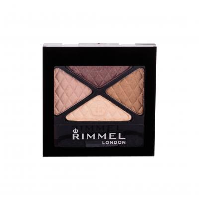 Rimmel London Glam Eyes Quad Oční stín pro ženy 4,2 g Odstín 002 Smoke Brun