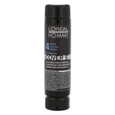 L'Oréal Professionnel Homme Cover 5´ Barva na vlasy pro muže 3x50 ml Odstín 4 Medium Brown