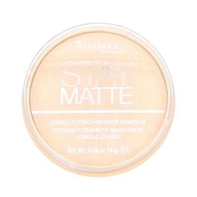 Rimmel London Stay Matte Pudr pro ženy 14 g Odstín 001 Transparent