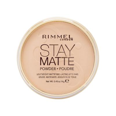 Rimmel London Stay Matte Pudr pro ženy 14 g Odstín 005 Silky Beige