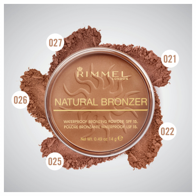 Rimmel London Natural Bronzer SPF15 Bronzer pro ženy 14 g Odstín 021 Sun Light
