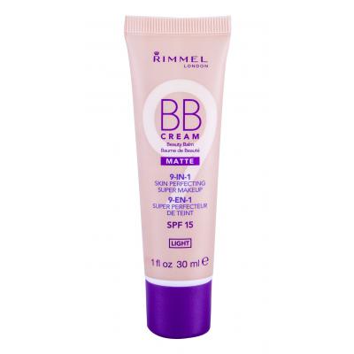 Rimmel London BB Cream 9in1 Matte SPF15 BB krém pro ženy 30 ml Odstín Light