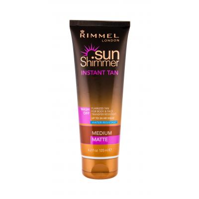 Rimmel London Sun Shimmer Instant Tan Samoopalovací přípravek pro ženy 125 ml Odstín Medium Matte