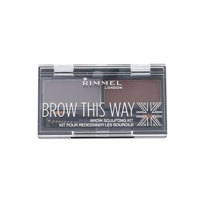 Rimmel London Brow This Way Set a paletka na obočí pro ženy 2,4 g Odstín 003 Dark Brown