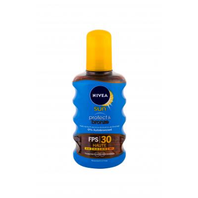 Nivea Sun Protect & Bronze Oil Spray SPF30 Opalovací přípravek na tělo 200 ml