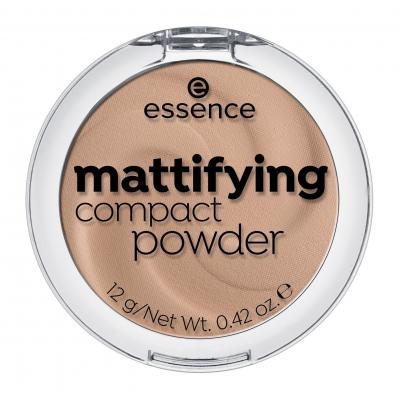 Essence Mattifying Compact Powder Pudr pro ženy 12 g Odstín 02 Soft Beige
