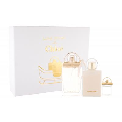 Chloé Love Story Dárková kazeta parfémovaná voda 75 ml + tělové mléko 100 ml + parfémovaná voda 7,5 ml