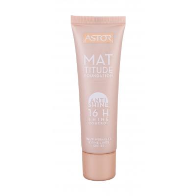 ASTOR Mattitude Anti Shine Foundation SPF22 Make-up pro ženy 30 ml Odstín 400 Amber