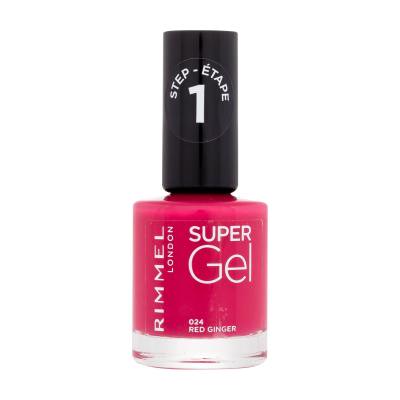 Rimmel London Super Gel STEP1 Lak na nehty pro ženy 12 ml Odstín 024 Red Ginger