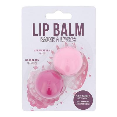 2K Lip Balm Dárková kazeta balzám na rty 2,8 g + balzám na rty 2,8 g Raspberry