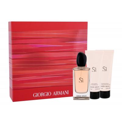Giorgio Armani Sì Dárková kazeta parfémovaná voda 100 ml + tělové mléko 75 ml + sprchový gel 75 ml
