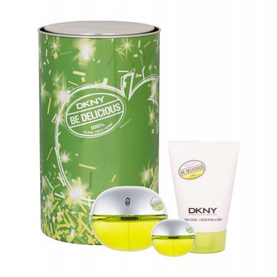 DKNY Be Delicious Dárková kazeta parfémovaná voda 100 ml + parfémovaná voda 7 ml  + tělové mléko 100 ml