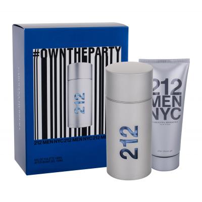 Carolina Herrera 212 NYC Men Dárková kazeta toaletní voda 100 ml + gel po holení 100 ml
