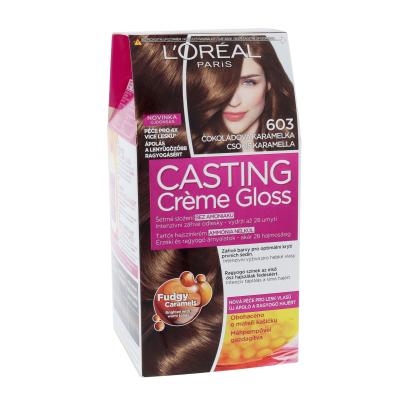 L'Oréal Paris Casting Creme Gloss Barva na vlasy pro ženy 48 ml Odstín 603 Chocolate Caramel