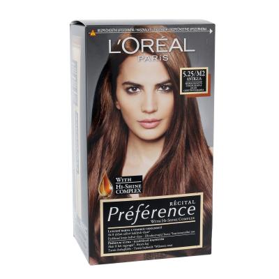 L&#039;Oréal Paris Préférence Récital Barva na vlasy pro ženy 60 ml Odstín 5,25-M2 Antigua