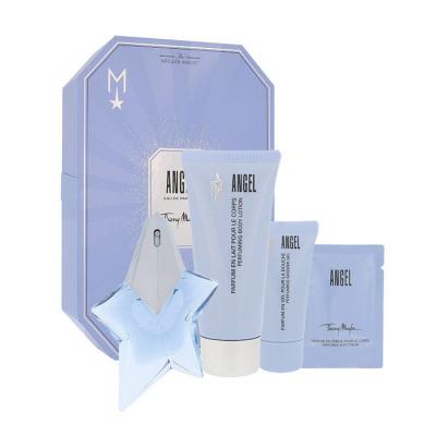 Mugler Angel Dárková kazeta parfémovaná voda 25 ml + tělové mléko 100 ml + sprchový gel 30 ml + tělový krém 10 ml Plnitelný
