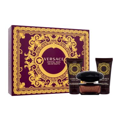 Versace Crystal Noir Dárková kazeta toaletní voda 50 ml + tělové mléko 50 ml + sprchový gel 50 ml