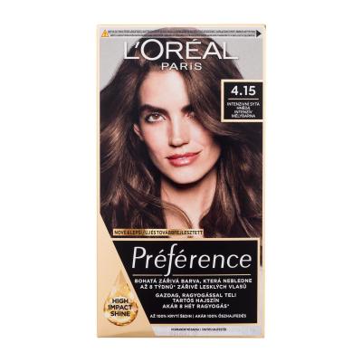 L'Oréal Paris Préférence Barva na vlasy pro ženy 60 ml Odstín 4.15