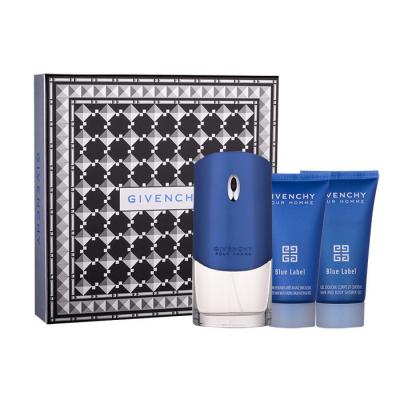 Givenchy Pour Homme Blue Label Dárková kazeta toaletní voda 100 ml + sprchový gel 50 ml + balzám po holení 50 ml
