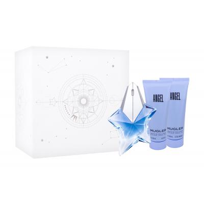 Mugler Angel Dárková kazeta parfémovaná voda 50 ml naplnitelný + tělové mléko 100 ml + sprchový gel 100 ml Plnitelný