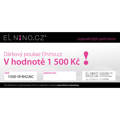 SLEVA Dárkový poukaz elektronický Dárkový poukaz 1500 Kč