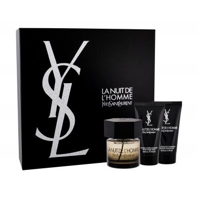Yves Saint Laurent La Nuit De L'Homme Dárková kazeta toaletní voda 60 ml + balzám po holení 50 ml + sprchový gel 50 ml
