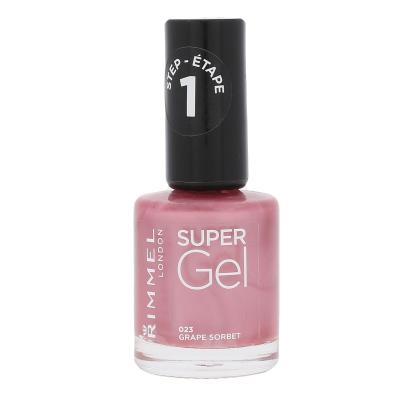Rimmel London Super Gel STEP1 Lak na nehty pro ženy 12 ml Odstín 023 Grape Sorbet