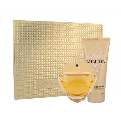 Paco Rabanne Lady Million Dárková kazeta parfémovaná voda 80 ml + tělové mléko 100 ml poškozená krabička