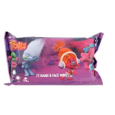 DreamWorks Trolls Čisticí ubrousky pro děti 72 ks