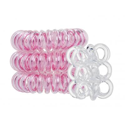 Invisibobble Original Dárková kazeta gumičky do vlasů Original 3 ks Rose Muse + gumičky do vlasů Nano 3 ks Crystal Clear