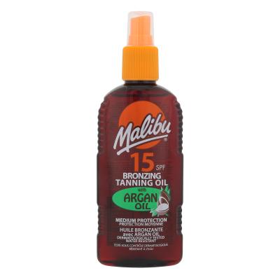 Malibu Bronzing Tanning Oil Argan Oil SPF15 Opalovací přípravek na tělo pro ženy 200 ml