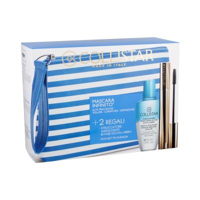 Collistar Infinito Dárková kazeta řasenka 11 ml + odličovací přípravek Gentle Two Phase 50 ml + kosmetická taška